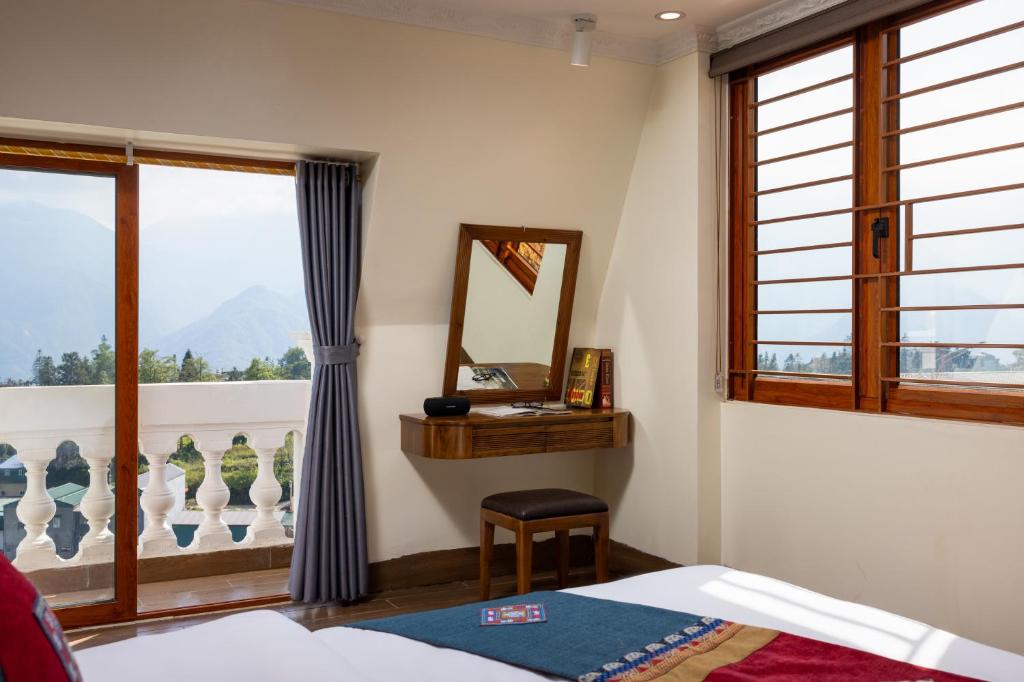Postel nebo postele na pokoji v ubytování Sapa TT Homestay