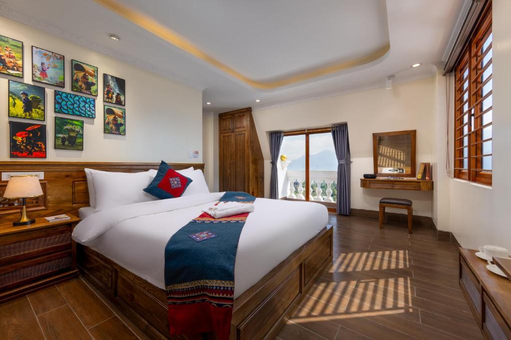 Giường trong phòng chung tại Sapa TT Homestay