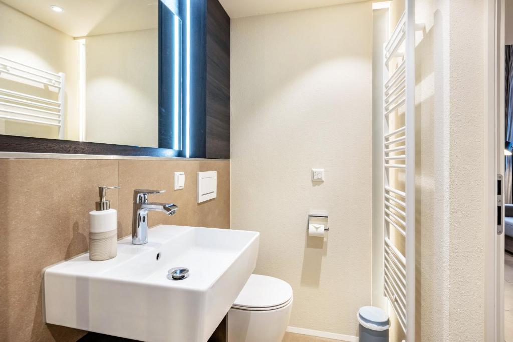 Koupelna v ubytování Die Ferienwohnung