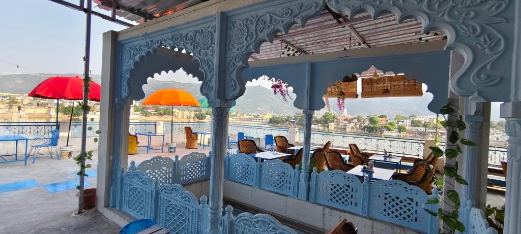 Balkón nebo terasa v ubytování Hotel Bharatpur Palace