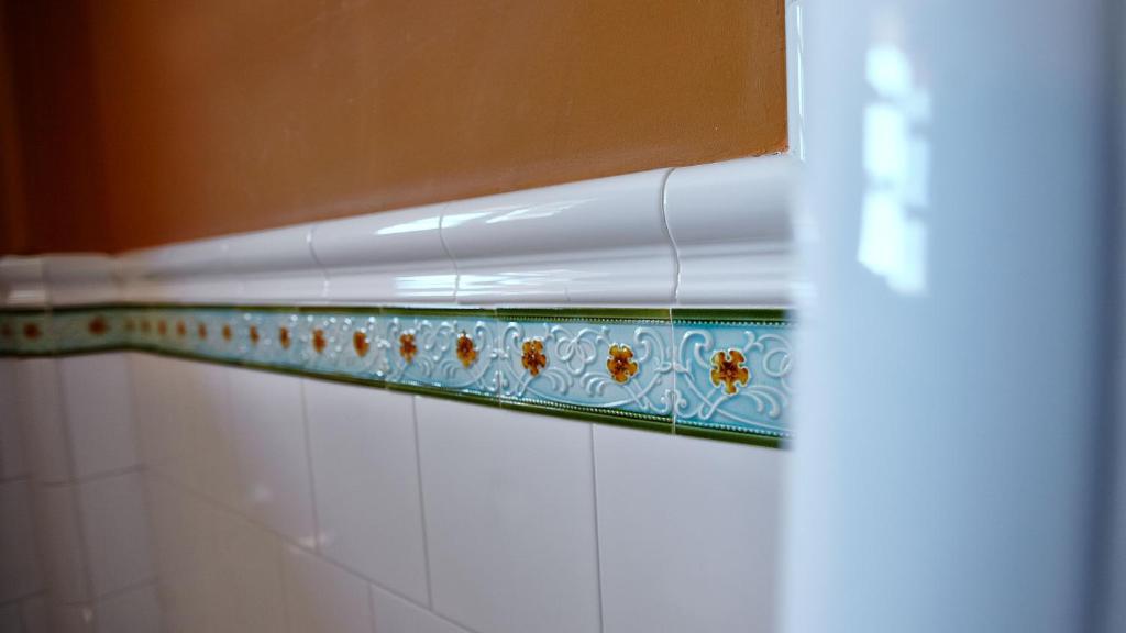 Koupelna v ubytování Hotel Ibarra Zalla