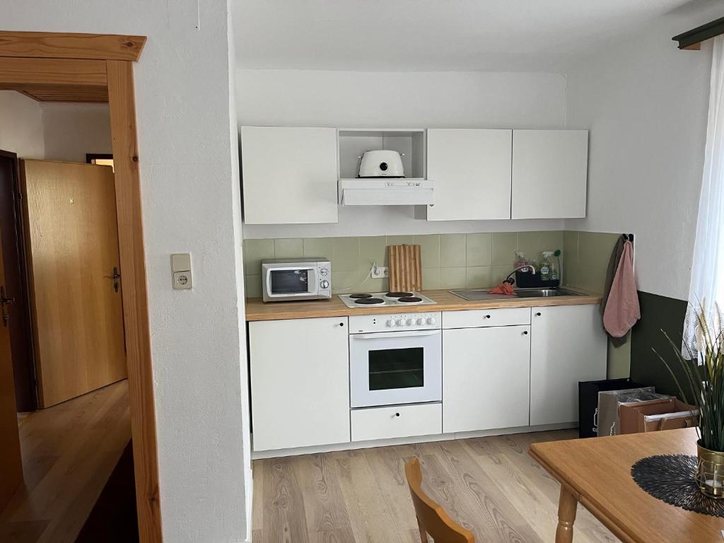 Kuchyň nebo kuchyňský kout v ubytování Pension Edlinger