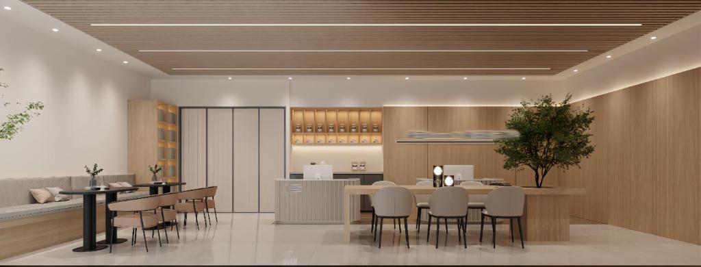 Kuchyň nebo kuchyňský kout v ubytování Raffles Executive Apartment - Guangzhou Huijin International Finance Center, Keyun Road Metro Station Branch-Canton Fair Free Shuttle
