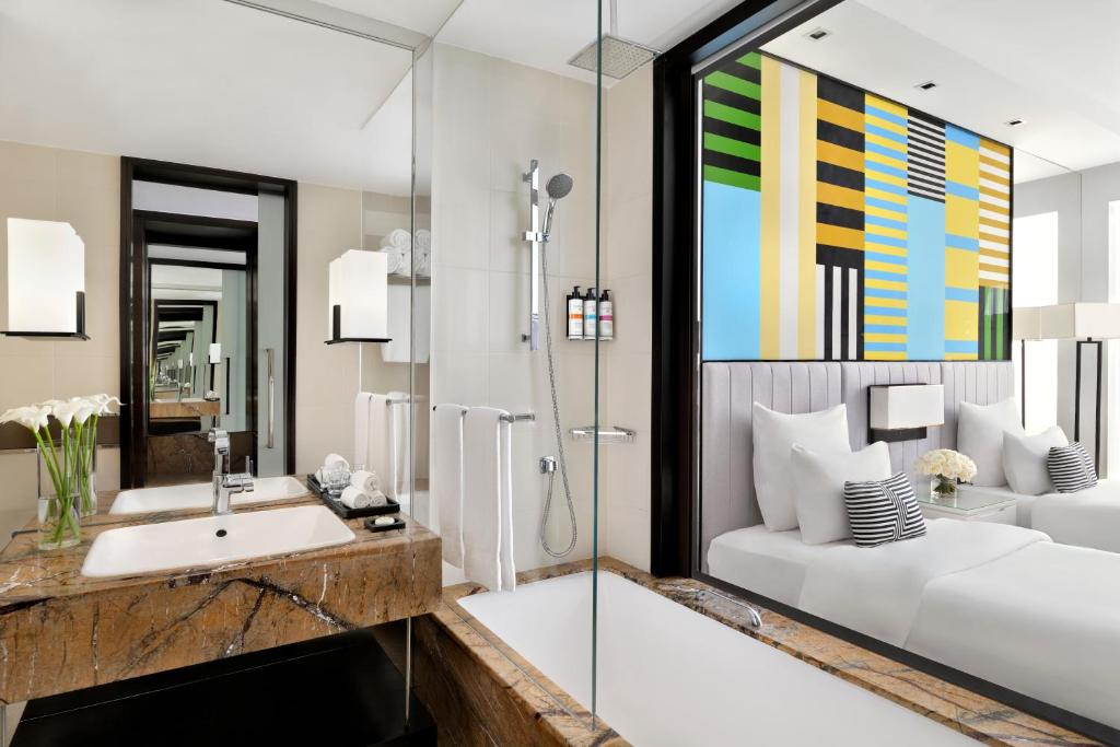 Pullman Dubai Downtown - 豪华双胞胎室，可见运河