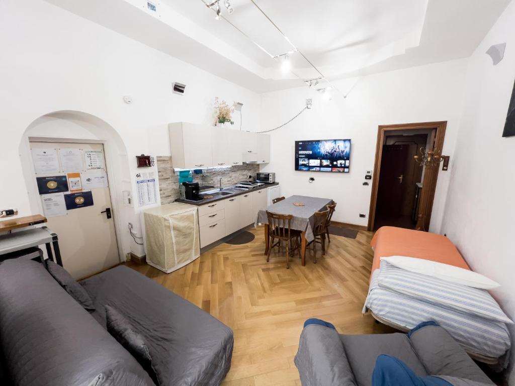 Kuchyň nebo kuchyňský kout v ubytování B&B Barone