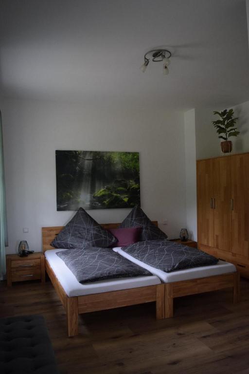 Postel nebo postele na pokoji v ubytování Nickis Gleis