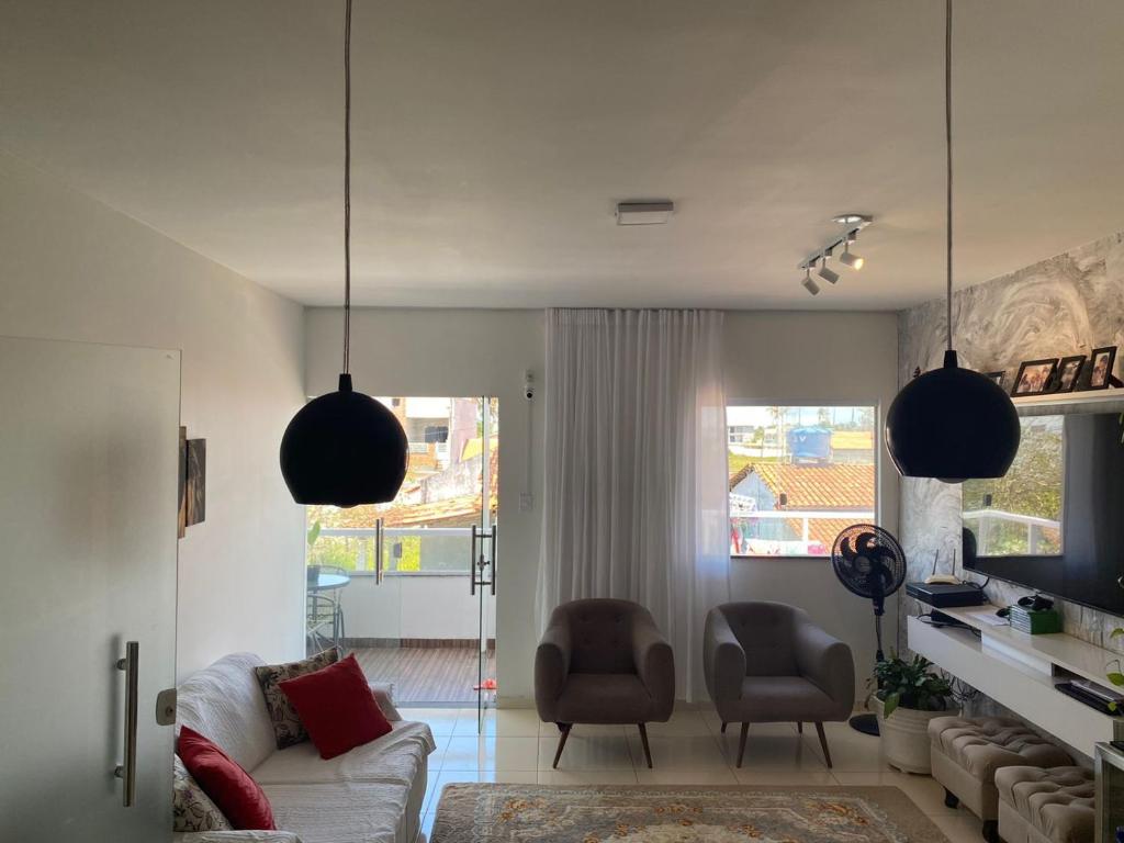 Χώρος καθιστικού στο Apartamento Aconchego