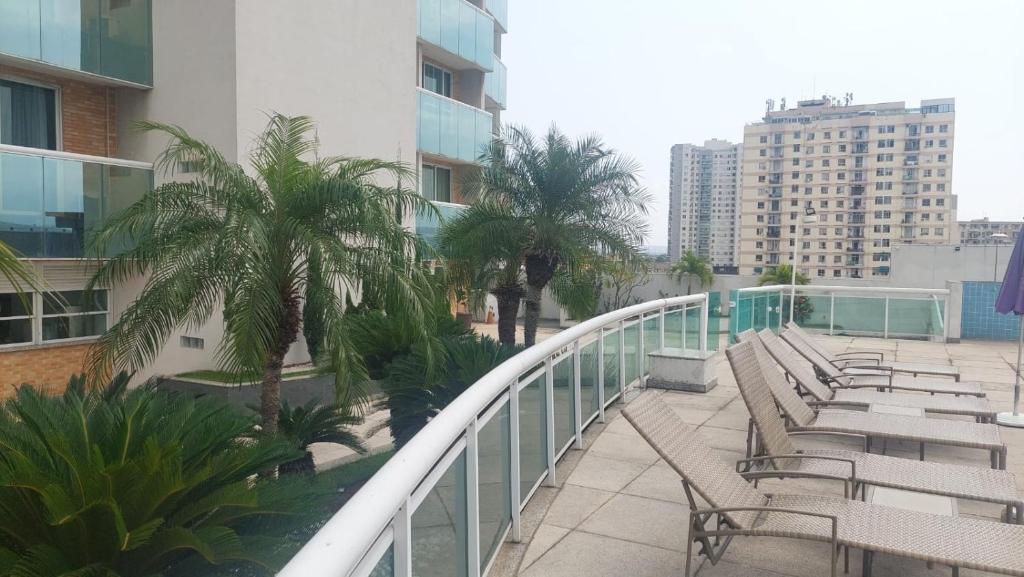 Balkón nebo terasa v ubytování Flat com varanda, quarto de Morador Hotel 1112