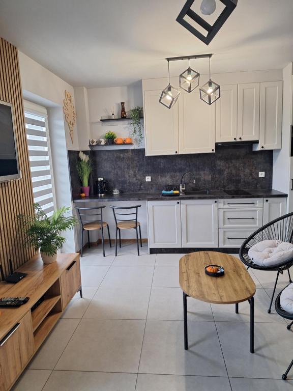 Kuchnia lub aneks kuchenny w obiekcie Apartament Górska Szarotka