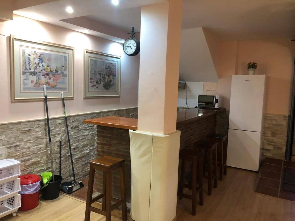 Kuchyň nebo kuchyňský kout v ubytování Ideal loft Malaga