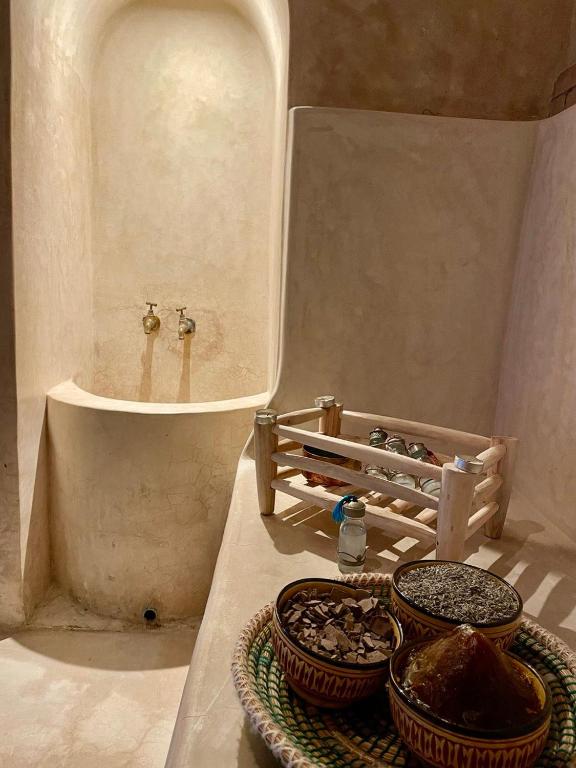 Koupelna v ubytování Héritage Lalla Aicha Hotel & Spa
