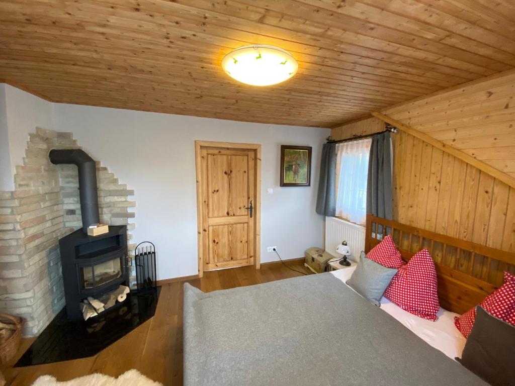 Posteľ alebo postele v izbe v ubytovaní Chalet Almblick