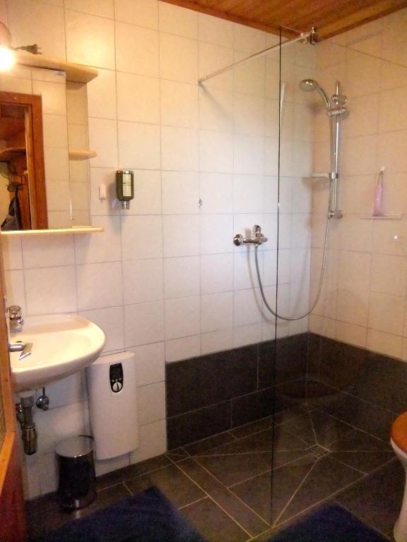 Koupelna v ubytování Enghagen Haarstube
