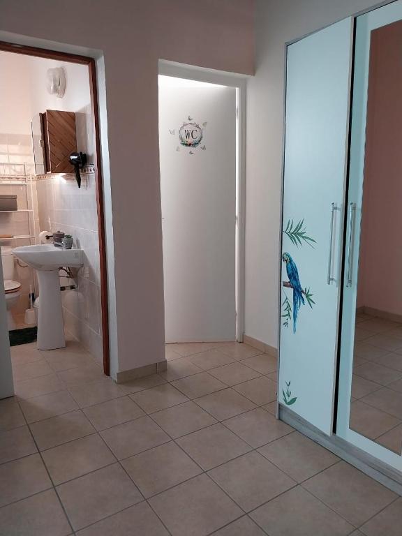 Koupelna v ubytování Sous-les-tropiques