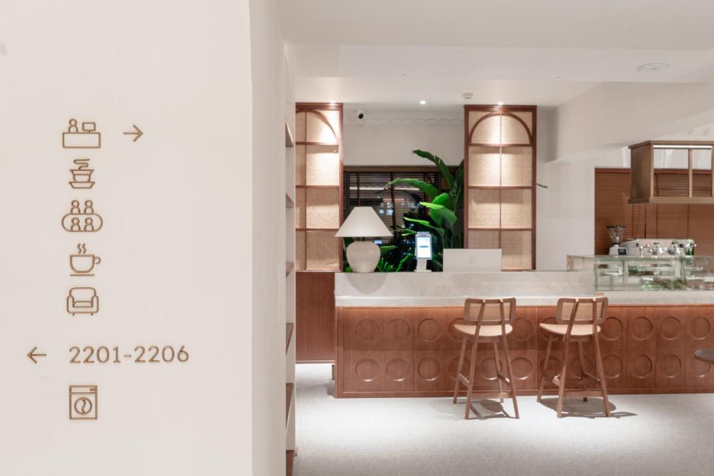 Kuchyň nebo kuchyňský kout v ubytování 昆明市呈贡区椿屿岚酒店 Chun Yulan Hotel