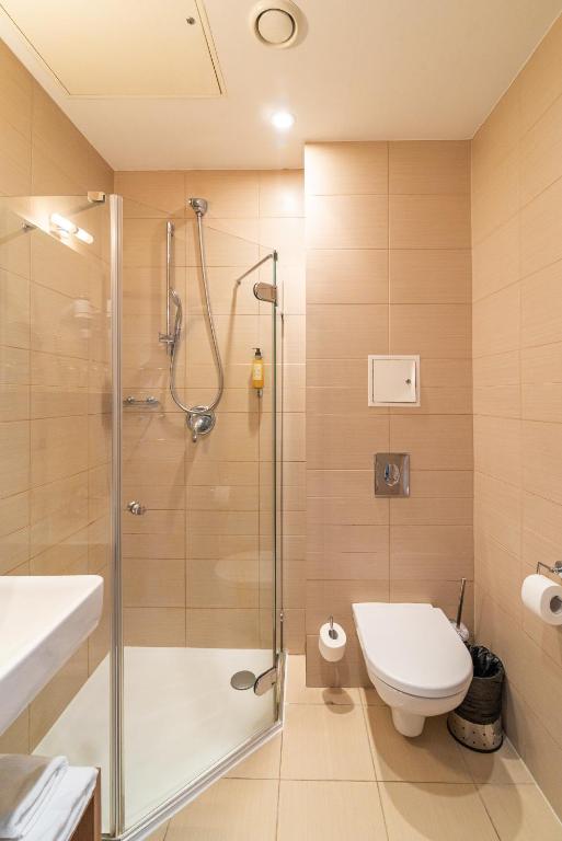 Koupelna v ubytování City Hotels Algirdas