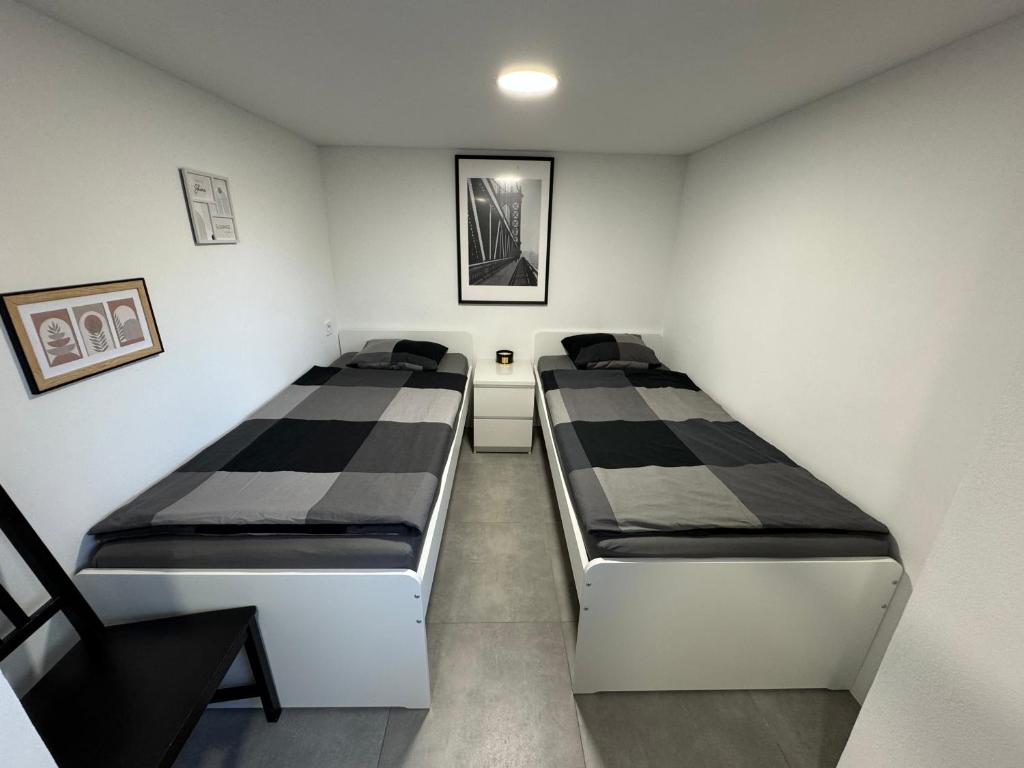 Postel nebo postele na pokoji v ubytování apartman 50m2 garden parking Free