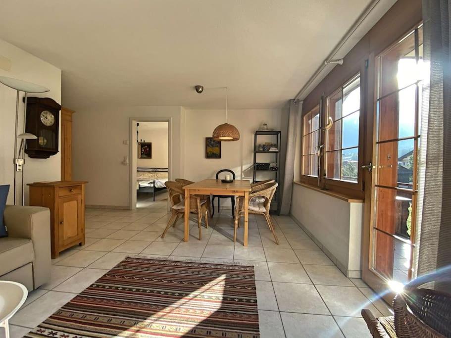 Kuchyň nebo kuchyňský kout v ubytování Charming apartment in Kandersteg