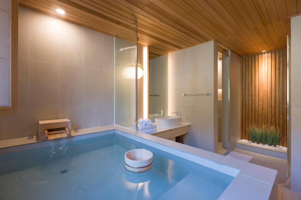 Koupelna v ubytování Hotel Yusurim