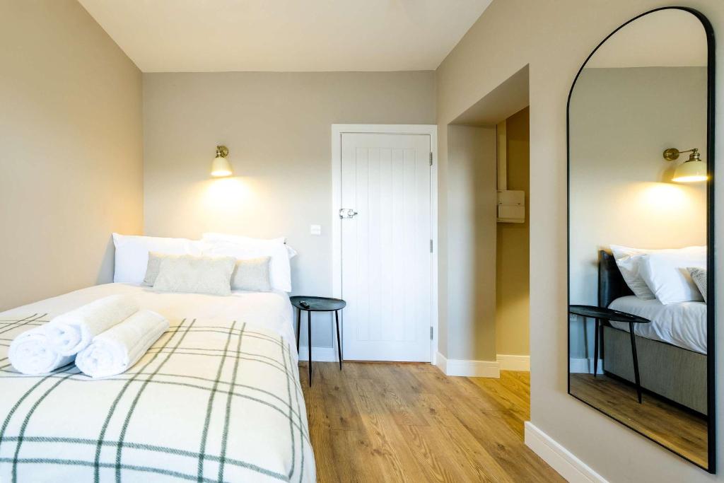 En eller flere senge i et værelse på The Willow studio 1