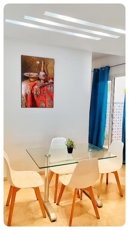 Posezení v ubytování Appartement à La Marsa