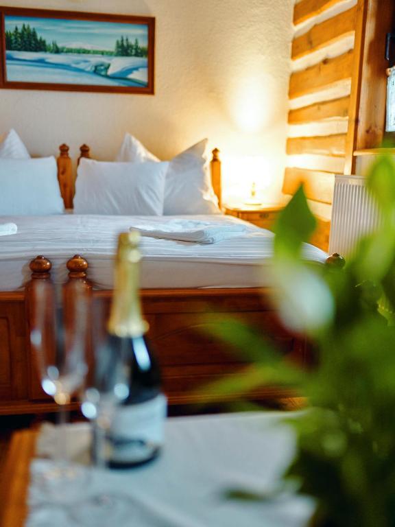 Posteľ alebo postele v izbe v ubytovaní Hotel Na Vyhlídce