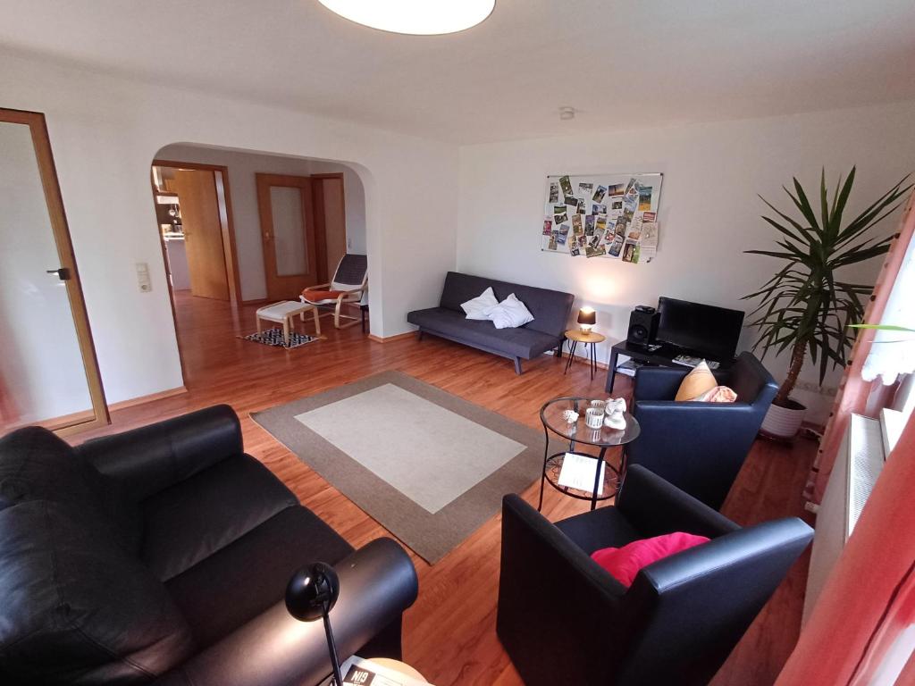 Posezení v ubytování Ferienwohnung am Ulrichsgrünbach