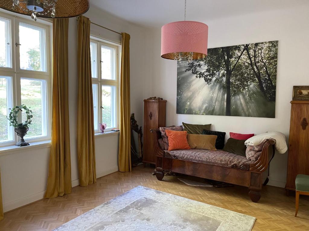 Χώρος καθιστικού στο Wunderschönes Ferienhaus für Familien im Harz in historischer Stadtvilla im Herzen Zellerfelds