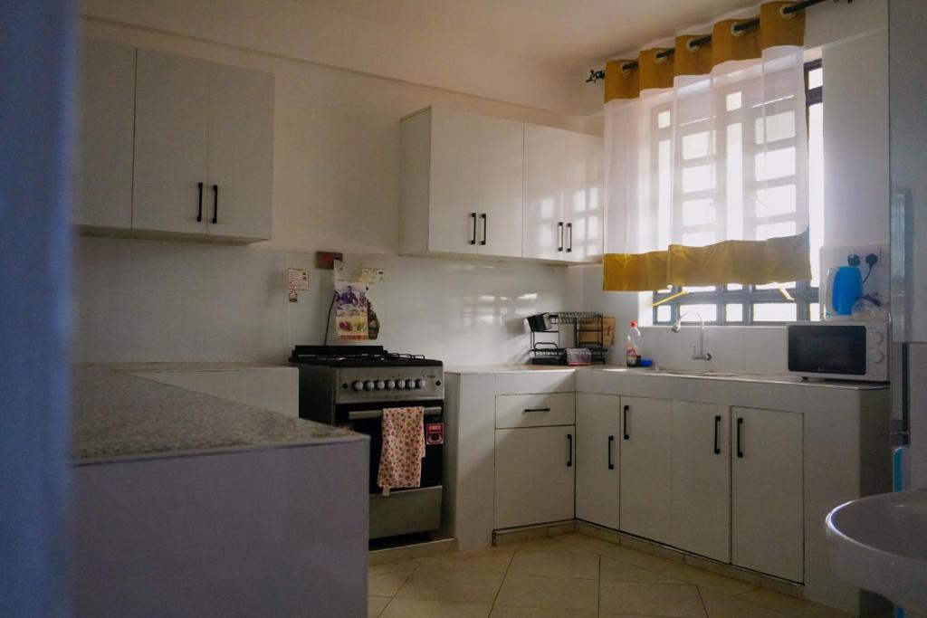Kuchyň nebo kuchyňský kout v ubytování Mzinyi Homes