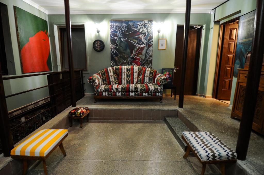 Posezení v ubytování Art Hotel Home