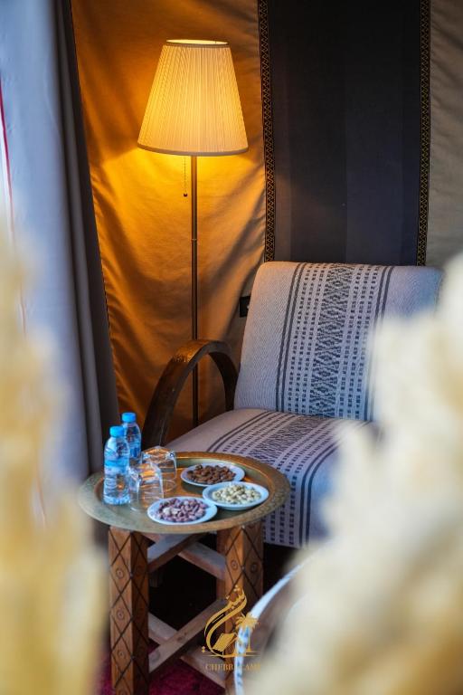 Posezení v ubytování Luxury Camp Chebbi