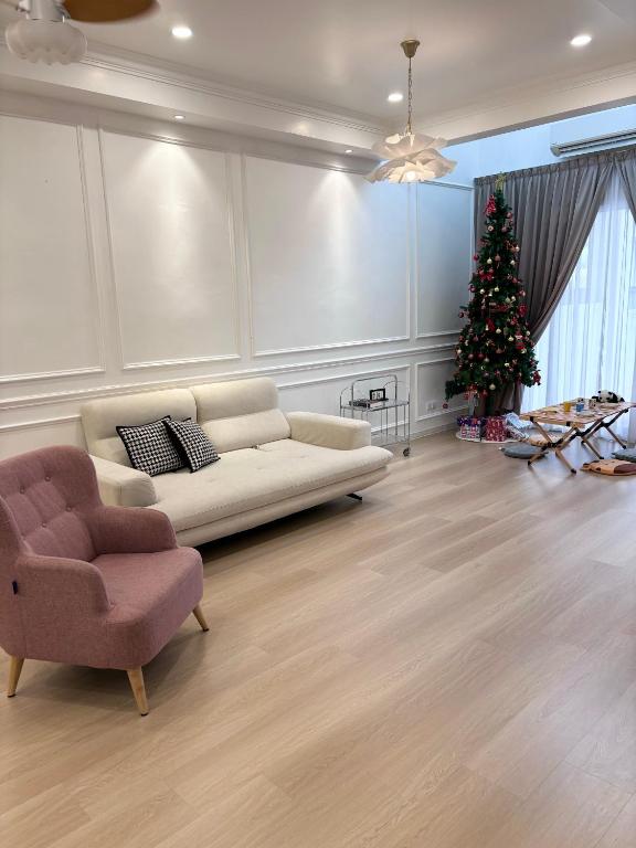 Posezení v ubytování French Style Comfy Homestay Alor Setar 现代极简法式温馨民宿