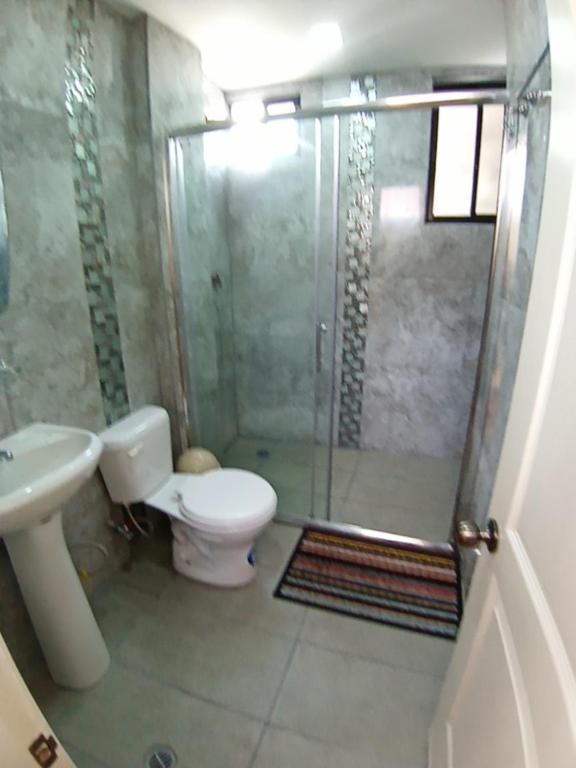 Koupelna v ubytování Hostal Atlantis