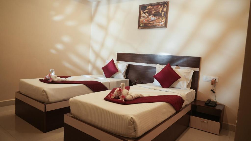 Postel nebo postele na pokoji v ubytování Hotel Mountview Comforts