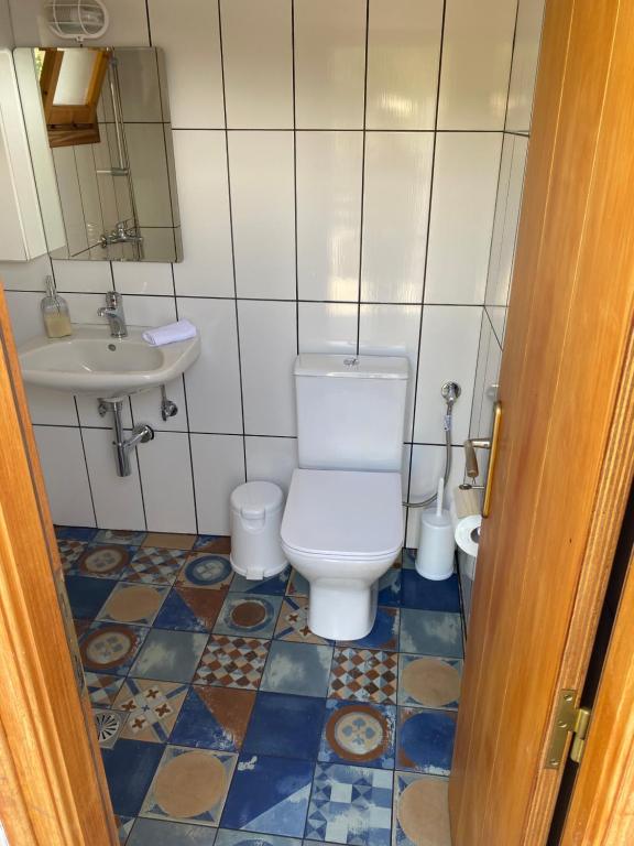Koupelna v ubytování Diakopi Villa