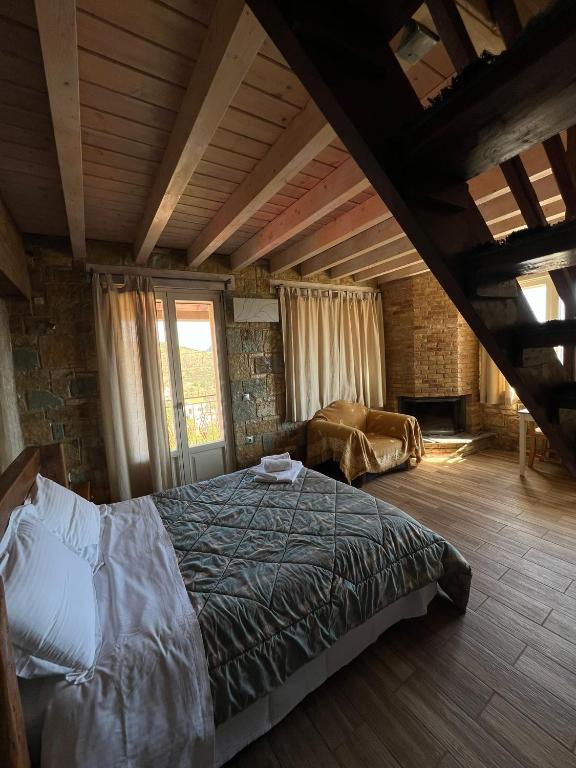 Postel nebo postele na pokoji v ubytování Το Στέκι