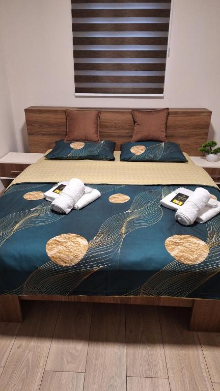 Postel nebo postele na pokoji v ubytování Apartments Green Beograd