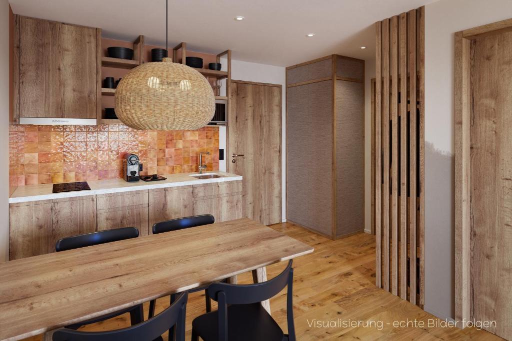 Kuchyň nebo kuchyňský kout v ubytování KURVE Apartments & Lounge