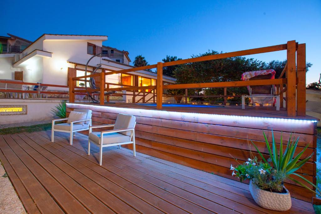 Balkón nebo terasa v ubytování Camera Panoramica in Villa vista Mare e Vesuvio
