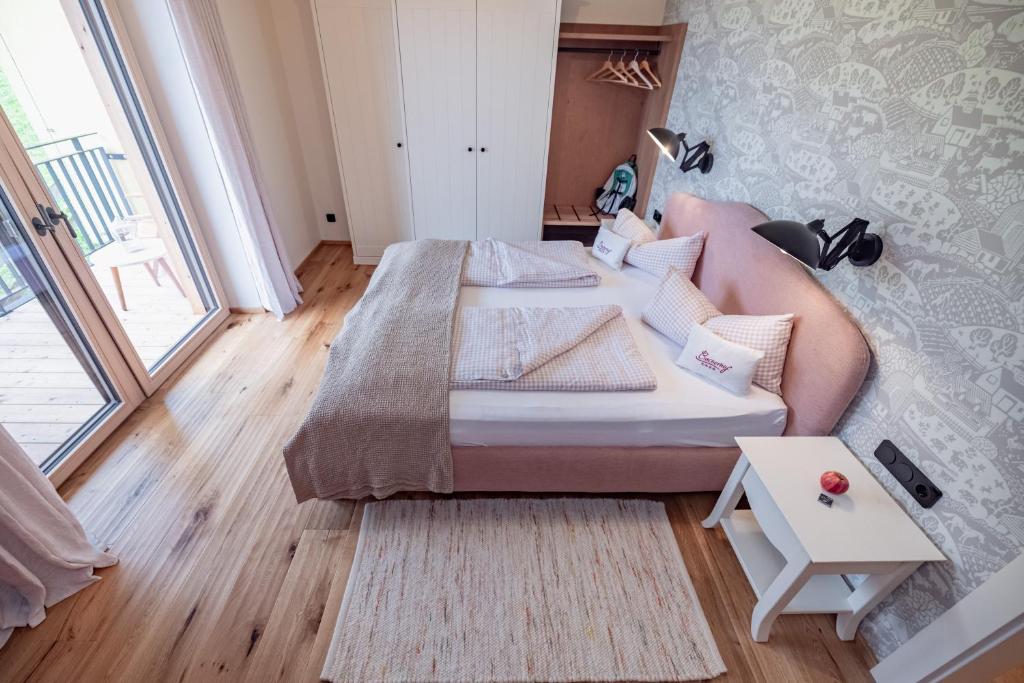 Postel nebo postele na pokoji v ubytování Bio- und Vitalbauernhof Bacherhof