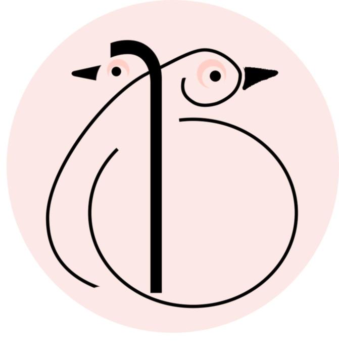 two birds in a circle logo at Two Penguins in Cape Town