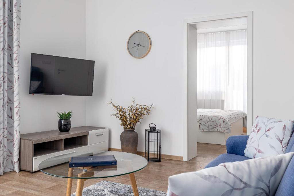 Telewizja i/lub zestaw kina domowego w obiekcie Villa Matylda