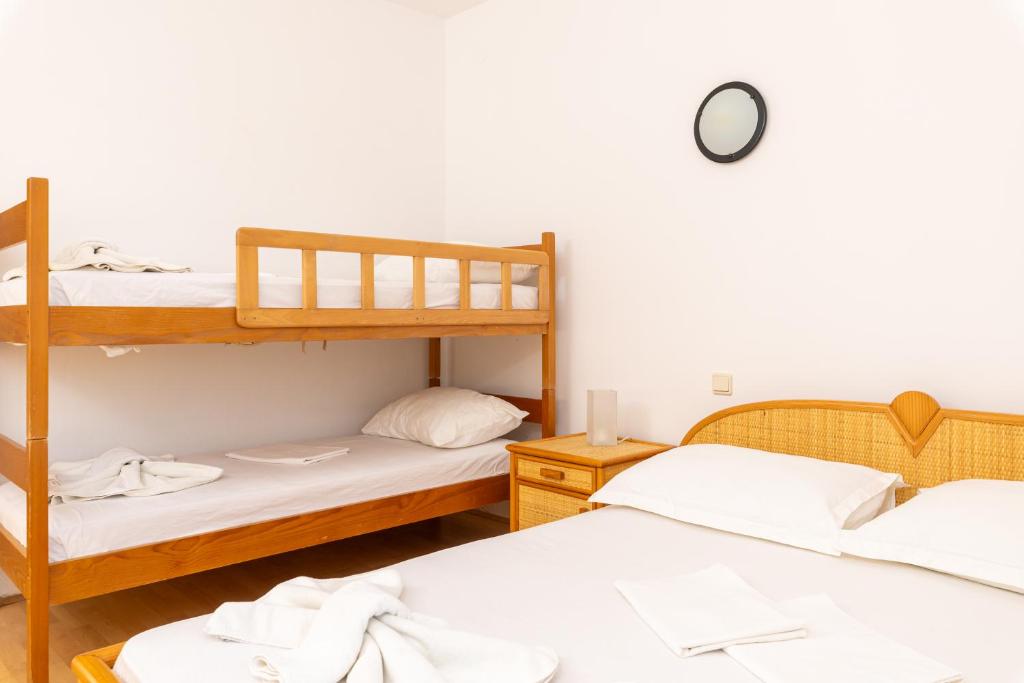 Łóżko lub łóżka w pokoju w obiekcie Hotel Timun