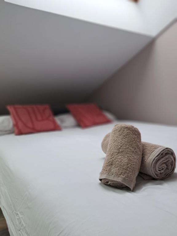 Postel nebo postele na pokoji v ubytování PROBER - CHAMOIX