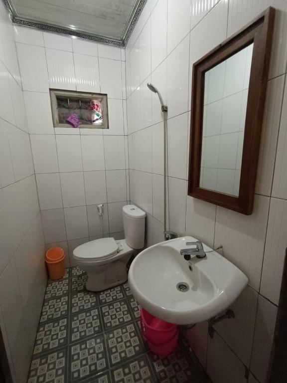 Koupelna v ubytování Oryza villa