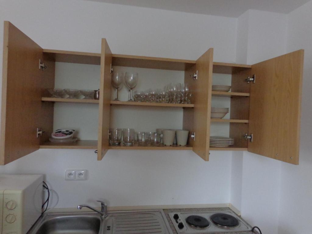 Kuchyň nebo kuchyňský kout v ubytování Apartmán Bára