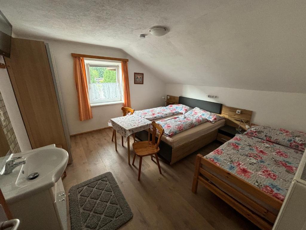 Posteľ alebo postele v izbe v ubytovaní Ferienhaus Dankl