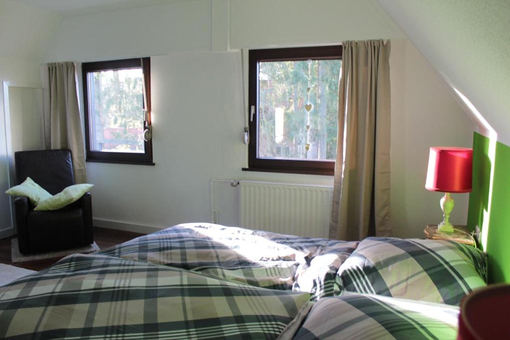 Postel nebo postele na pokoji v ubytování Ferienhaus Dell