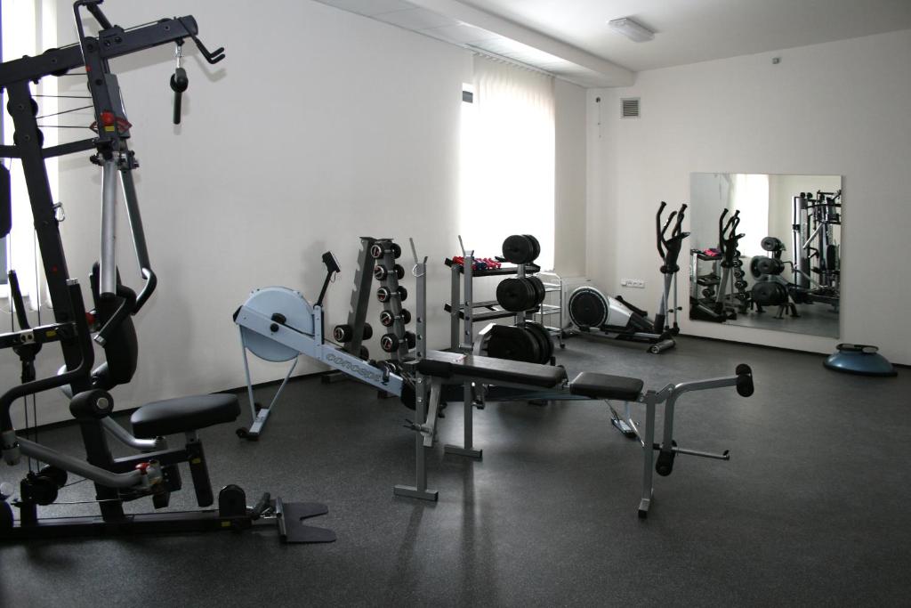 Fitness centrum a/nebo fitness zařízení v ubytování Wellness hotel Lihovar