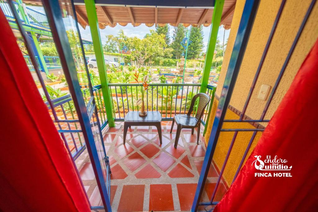 Balkón nebo terasa v ubytování El Sendero del Quindío I Finca Hotel I Eje Cafetero